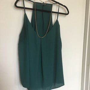Charlottes Russe 2X Forrest Green Chiffon Tank Top